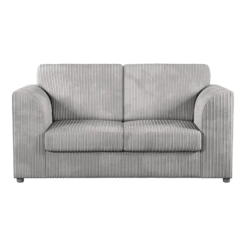 2 Seater Corduroy Sofa High back (Light Grey)