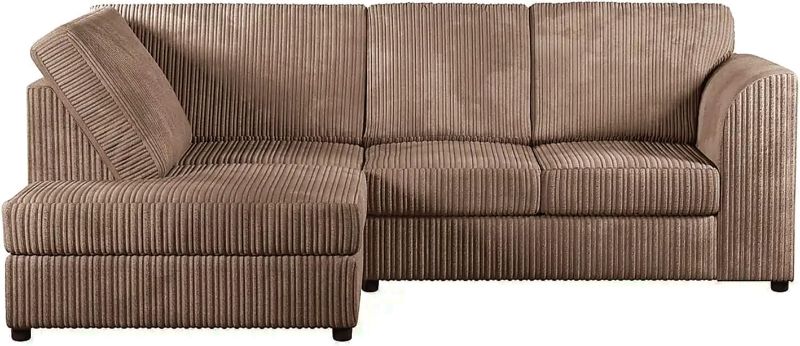 Dylan Jumbo cord Full Back Corner sofa  (Beige, Left Hand Corner)