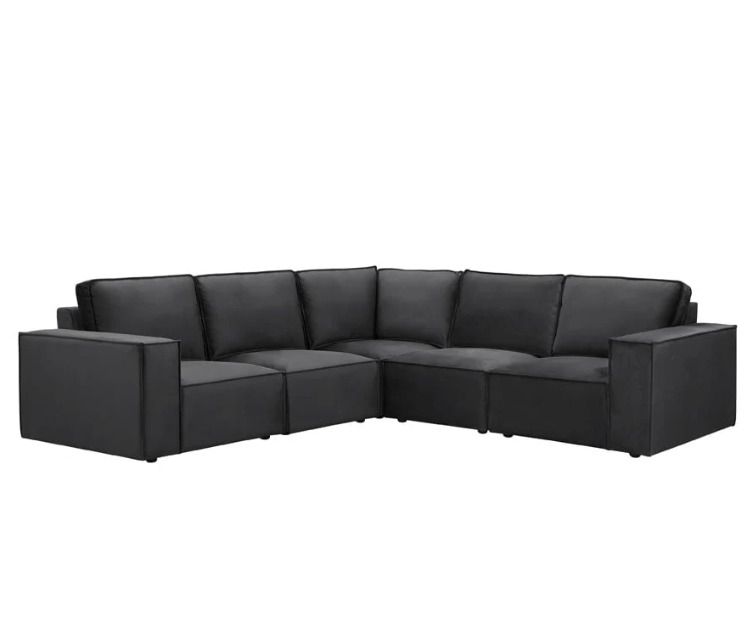 Sloane 2C2 High Back Plush Velvet Corner Sofa – Luxury Deep-Seated Comfort Suite