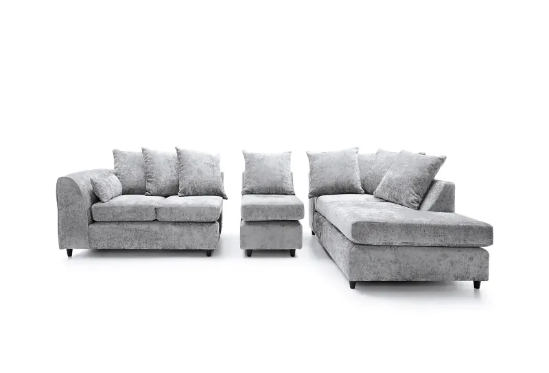Harriet Large Crushed Chenille Corner Sofa