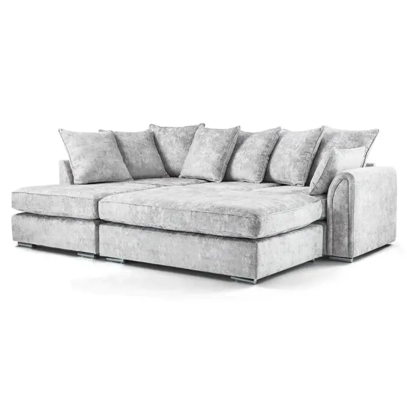 Chiswick Left-Hand Facing Fabric Corner Sofa with Footstool