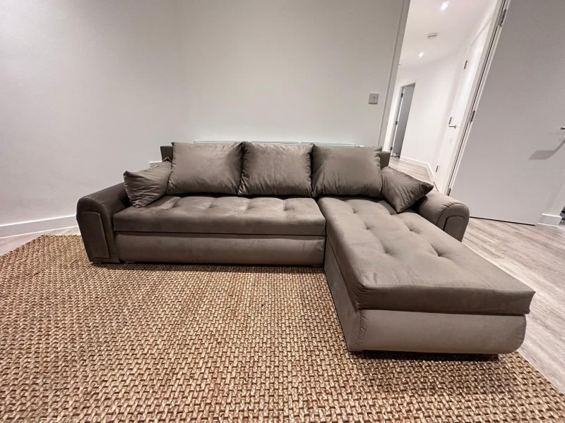 Berlin Fabric Corner Universal Sofa Bed With Double Storage
