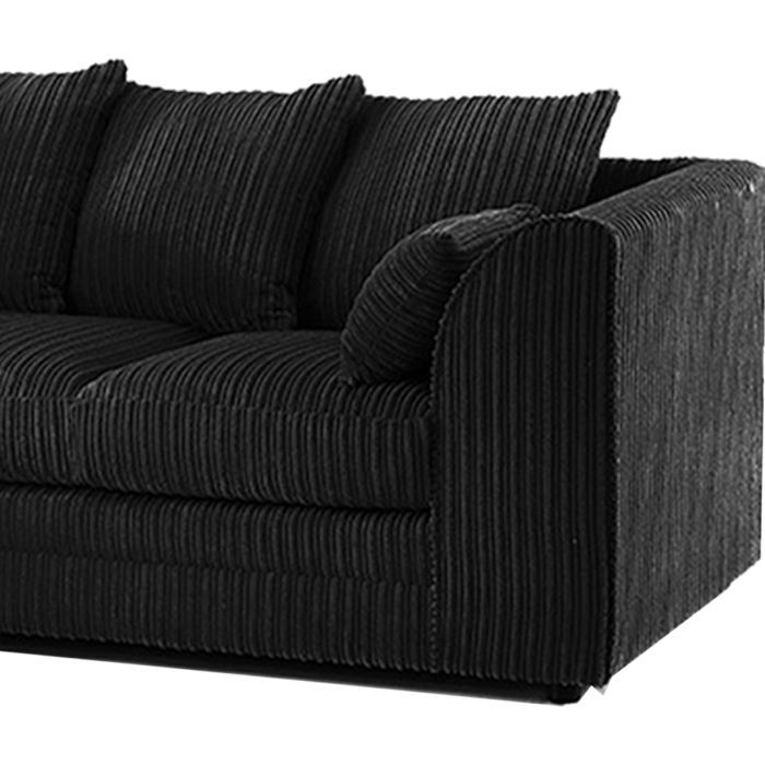 Chicago Right Hand Facing Jumbo Cord Corner Sofa – Cream