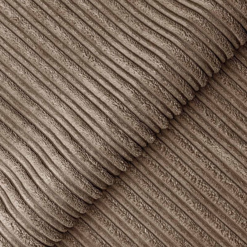 L Shape Jumbo Cord 4 Seater Coffee Corner Sofa - Right Side (Mink)