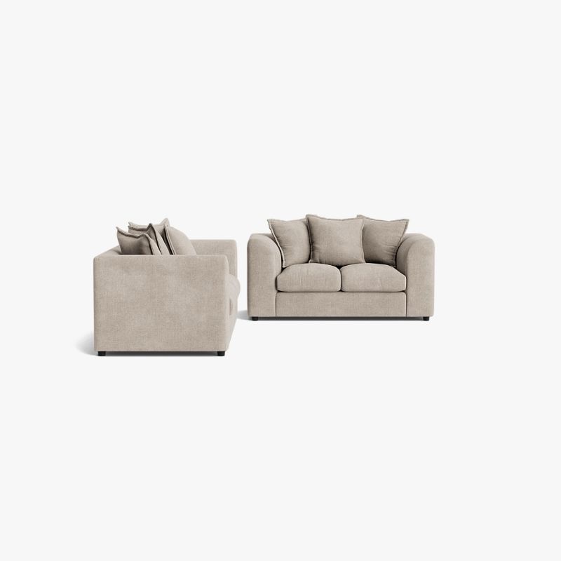 Marylebone Luxe Chenille 3+2 Seater Sofa Set – Soft Truffle | Luxury Fabric Living Room Suite