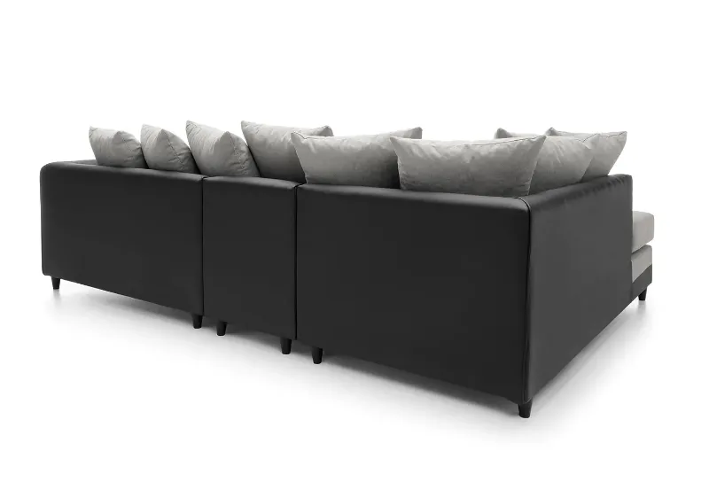 DYLAN PLUS LARGE CHENILLE CORNER SOFA Light Grey