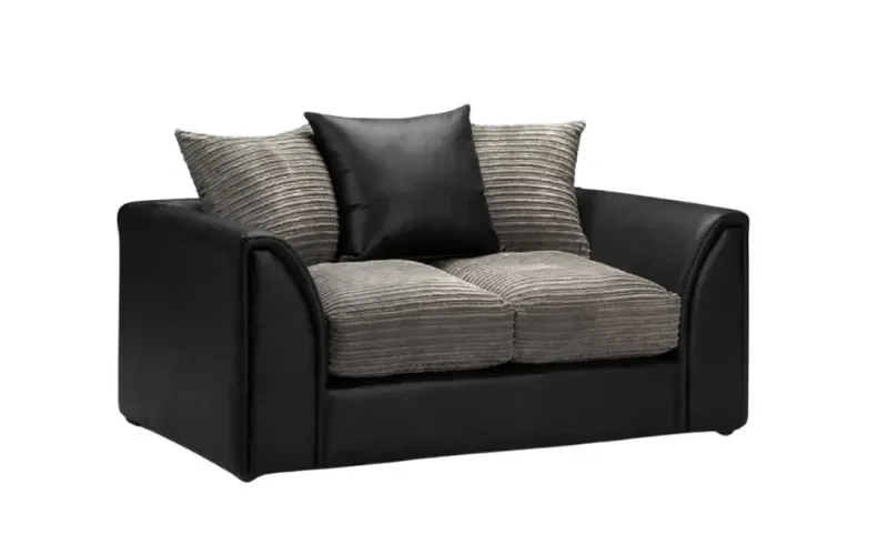Dylan Bryon Black & Grey 2 seater sofa
