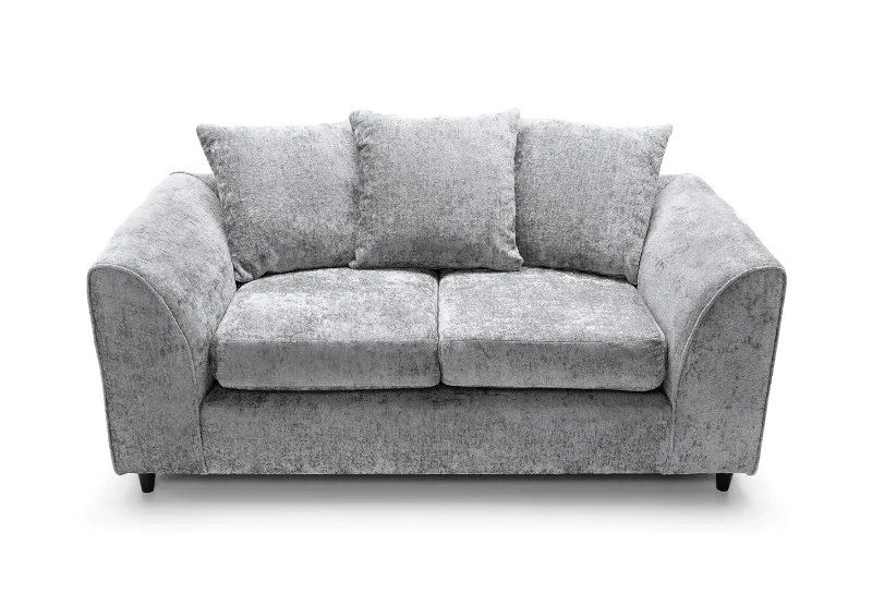 Chenille Light Grey 2 seater sofa Set