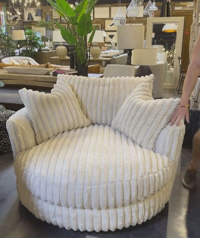 Cream Jumbo cord Chair