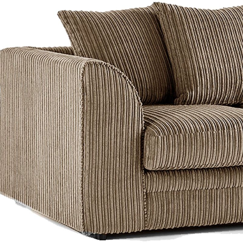 Jumbo Cord 3 Seater Scatterback Sofa - Coffee