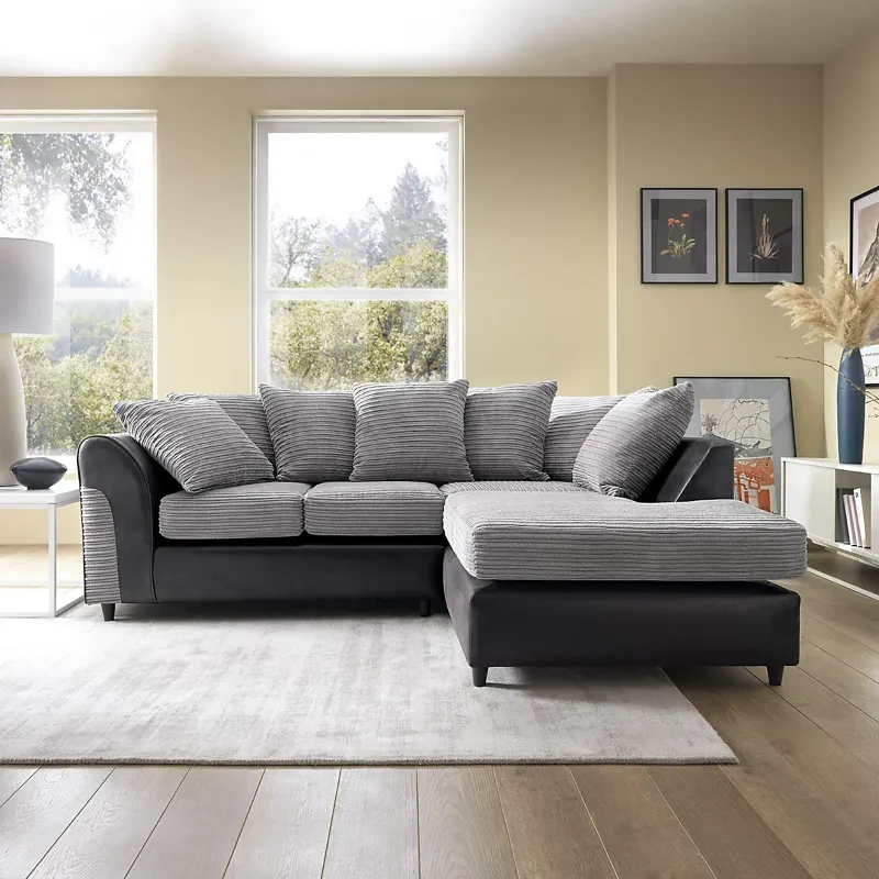 Harvey Right Facing Corner Sofa in Grey