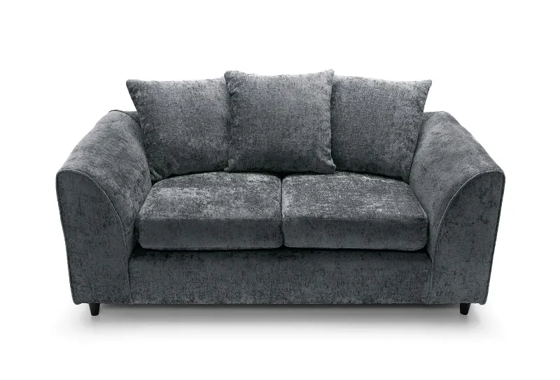 Chenille Dark Grey 2 seater Corner sofa