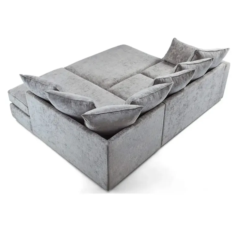 Chiswick Left Hand Facing Corner Sofa with Footstool – Modern Comfy Set
