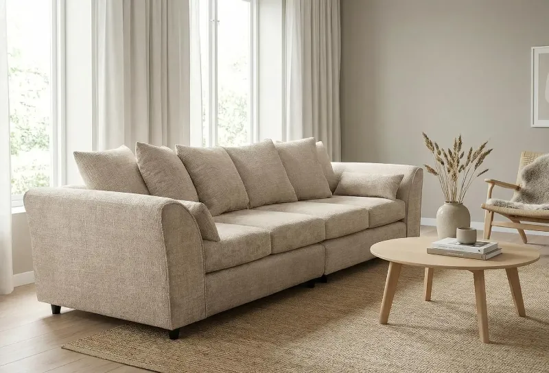 Chenille 4 Seater Sofa