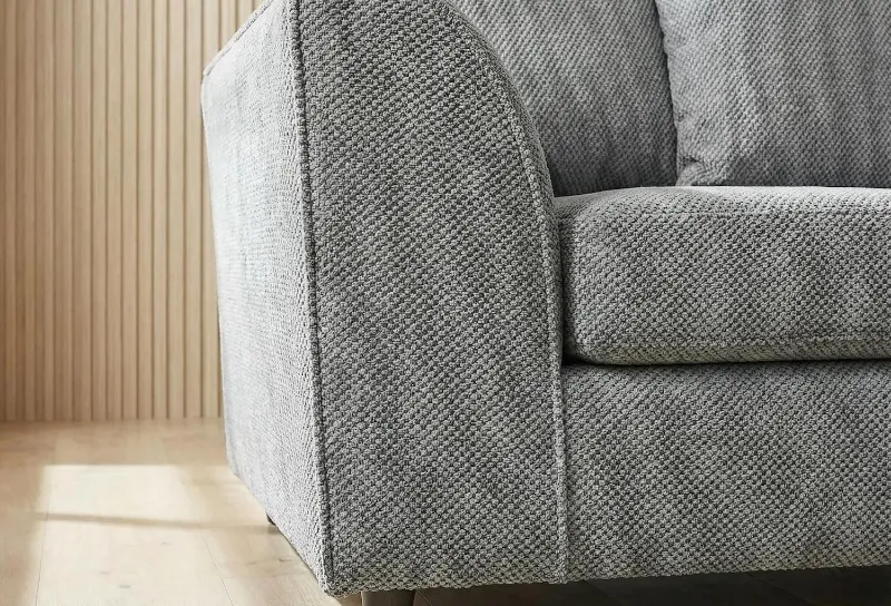 Chenille 2 seater Scatter Back Grey