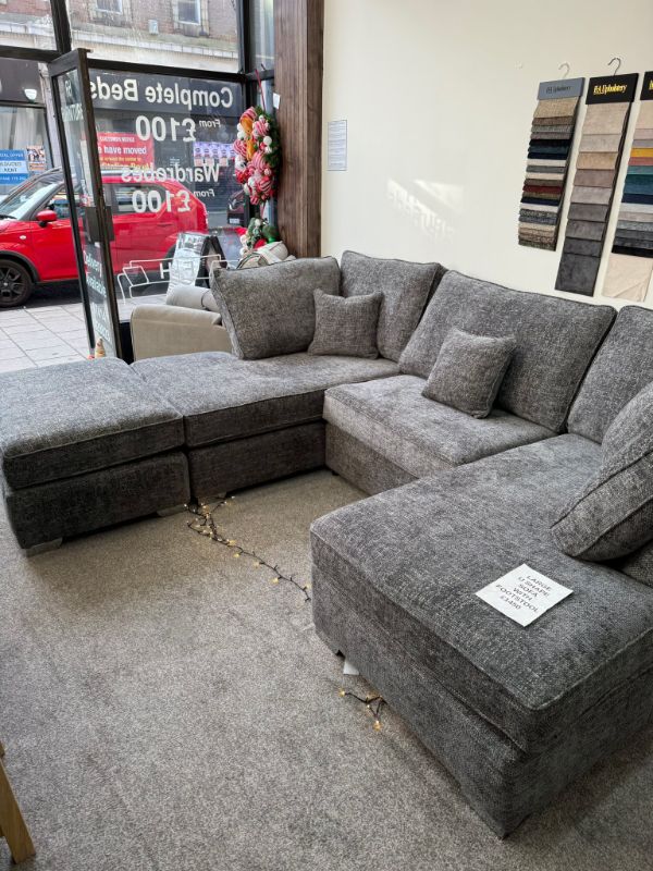 caranby U shape High Back with Footstool