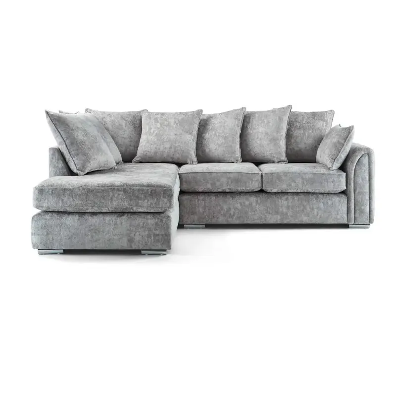 Chiswick Left Hand Facing Corner Sofa with Footstool – Modern Comfy Set