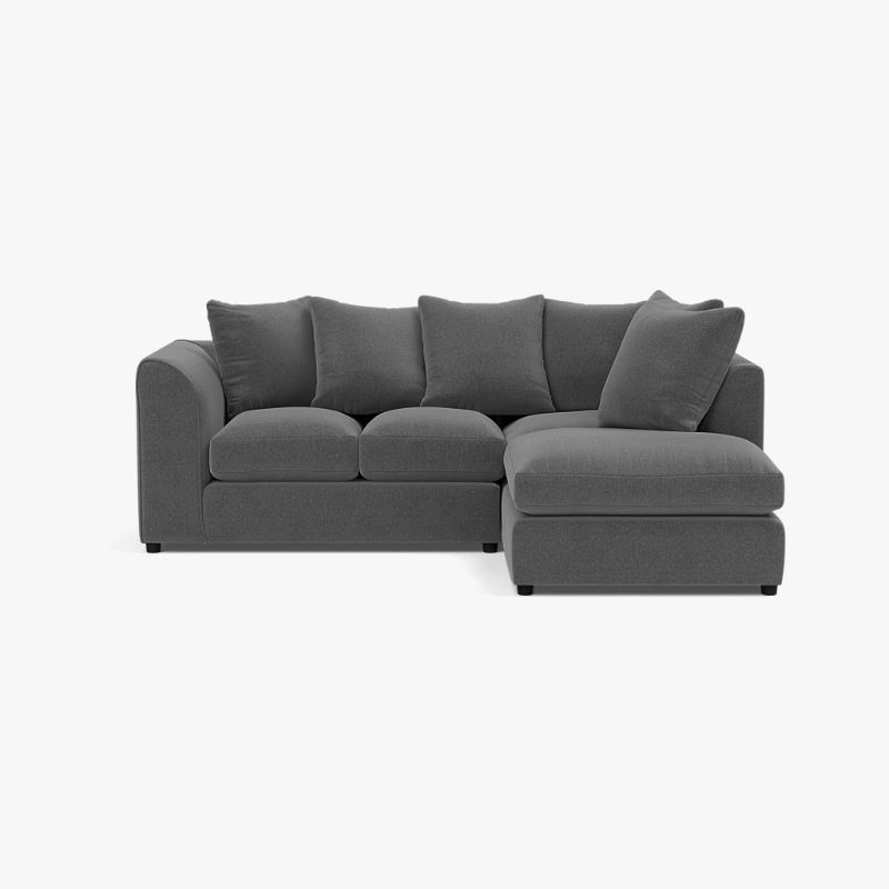 Chelsea Left Hand Corner Sofa – Stone Relaxed Linen | Modern L Shape Sofa UK