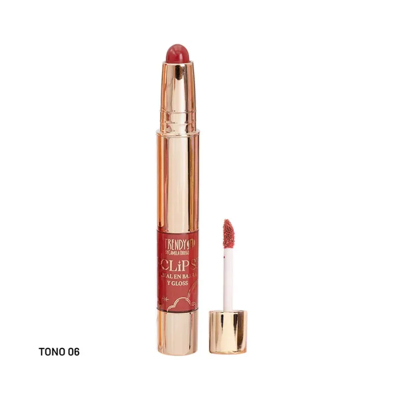 Labial Doble Barra Y Gloss Eclipse