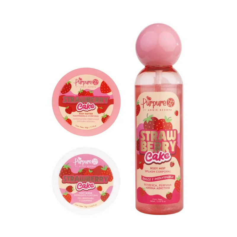 Kit Corporal X3 Strawberry Cake Purpure