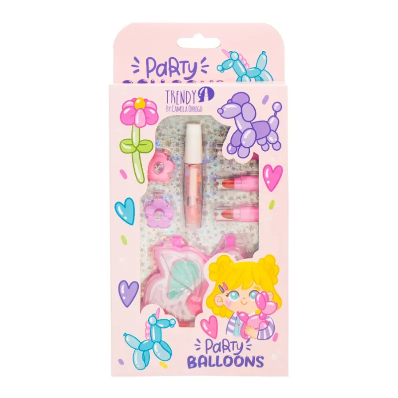 Kit Maquillaje Para Niñas Party Balloons