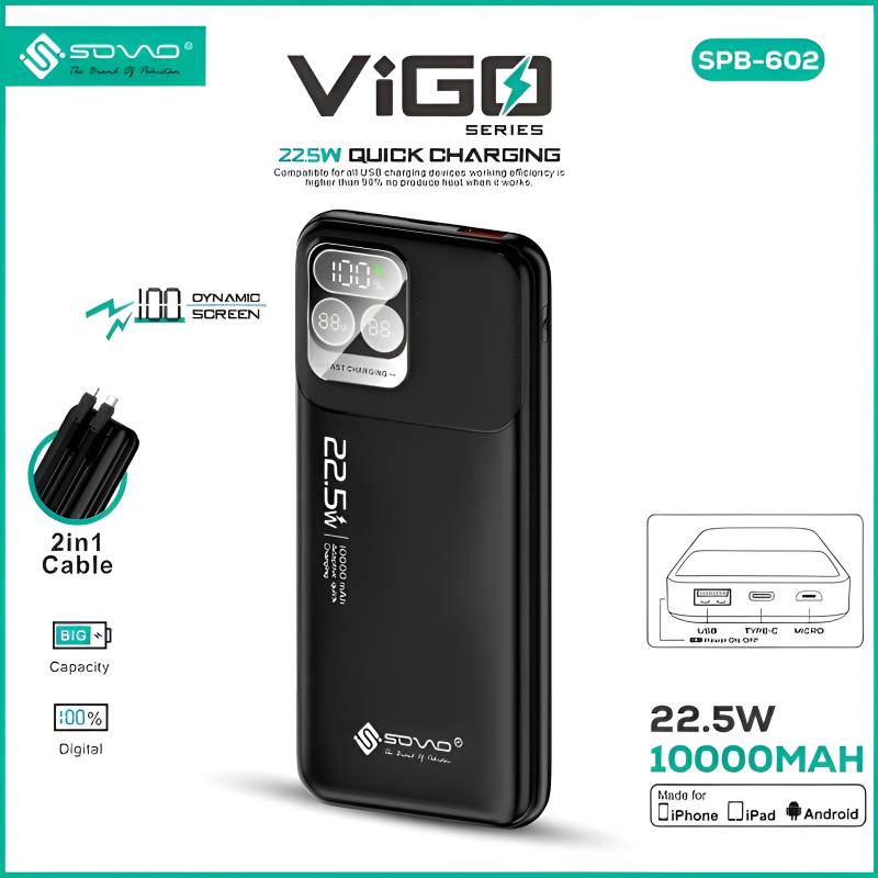 SOVO VIGO Power Bank 10,000mah (SPB-602)