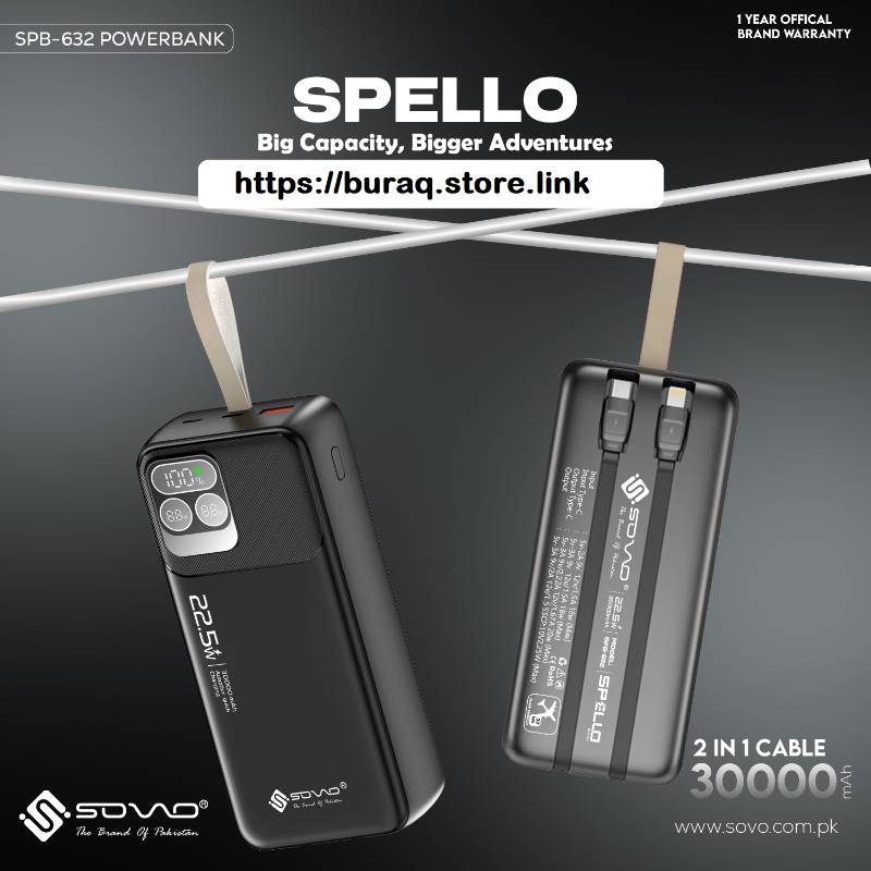 SOVO SPELLO Power Bank 30,000mah SPB-632