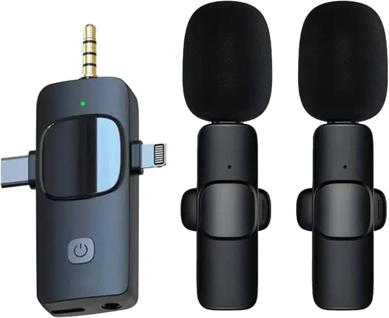 K15 Dual Wireless Microphone 3 in 1