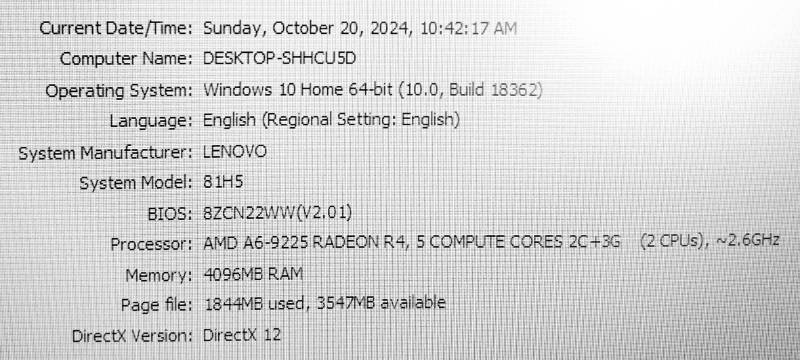 LENOVO | AMD A6 9th Gen