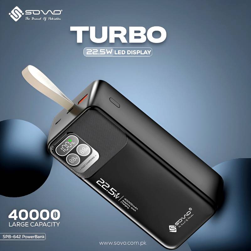 SOVO TURBO Power Bank 40,000mah  (SPB-642)