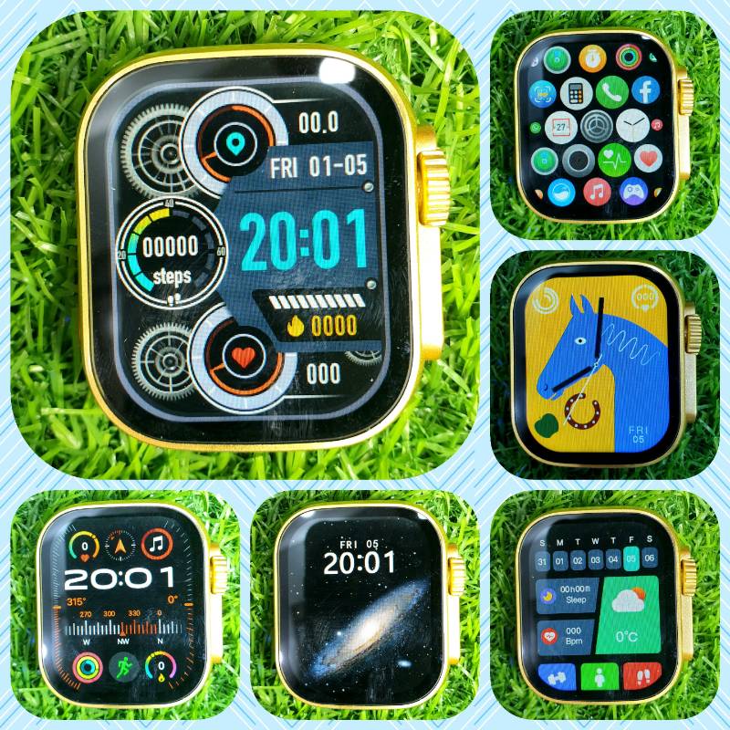 i80 Dual Smart Watch + Earpods & 7 Bands