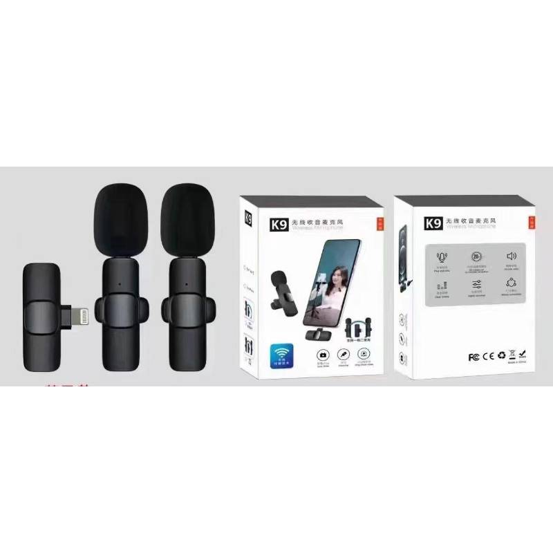 K9 Dual Wireless Microphone (3 in 1)