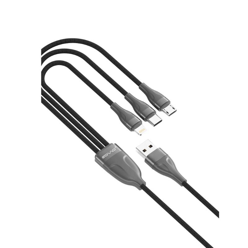 SOVO 3in1 USB Cable 65W 4.9 feet Length (SC-117)