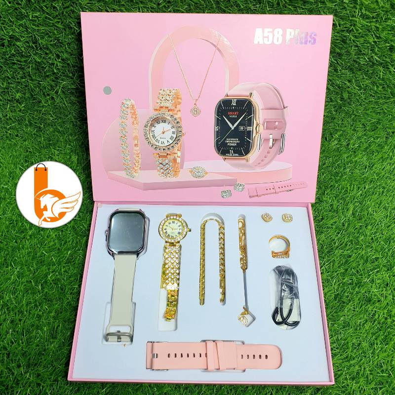 A58 Plus Ladies Smart Watch + Jewelry Gift Box