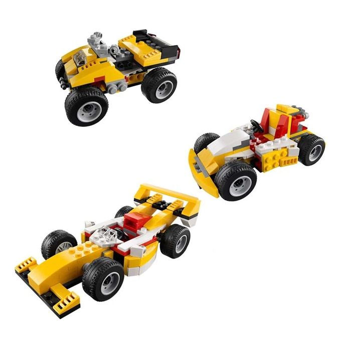 🆔 37 - Decool Architect Creator 3-in-1 Super Racer Car Building Blocks Set 3106 . . . . . . . . . . . . . . . . . . . . . . . . . . . . . . . . . . . . . . . . . . . . . . . . . . . . . . . . . . . . . . . . . . . . . . . . . . . . . . . . 🔴#Tags, (Decool 3in1 Building Set, Yellow Super Racer Blocks, Kids Educational DIY Toy, Quad Bike Go-Kart Kit, 121 PCS Model Bricks)