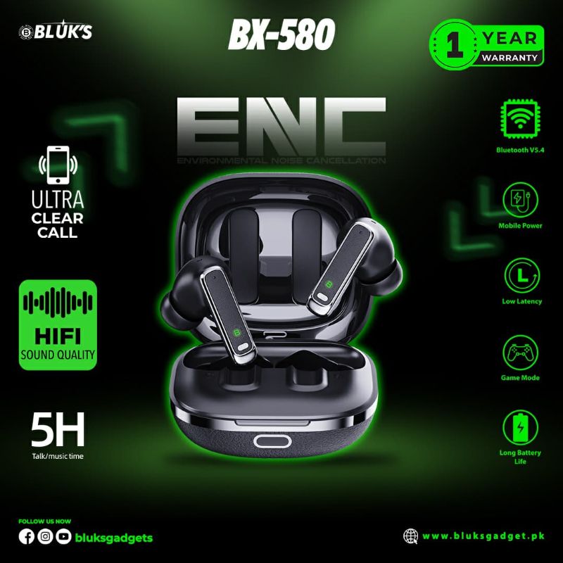 🆔 728 - BLUK's Earbuds (BX-580)