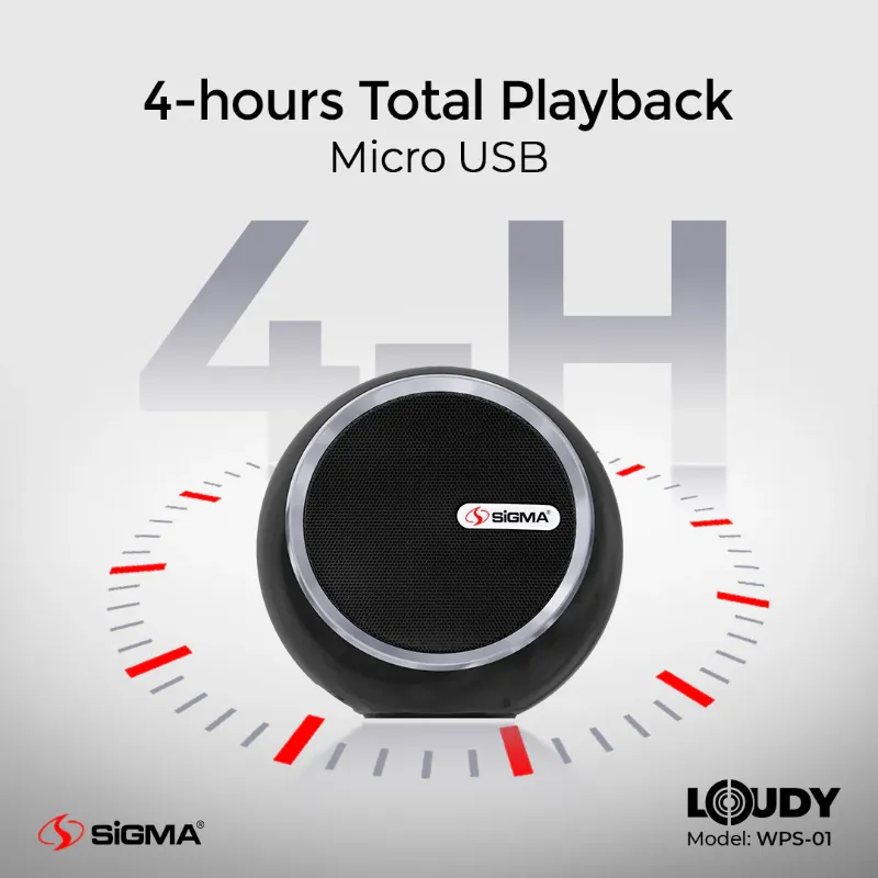 🆔 820 - SiGMA Loudy Portable Speaker Single (WPS-01)