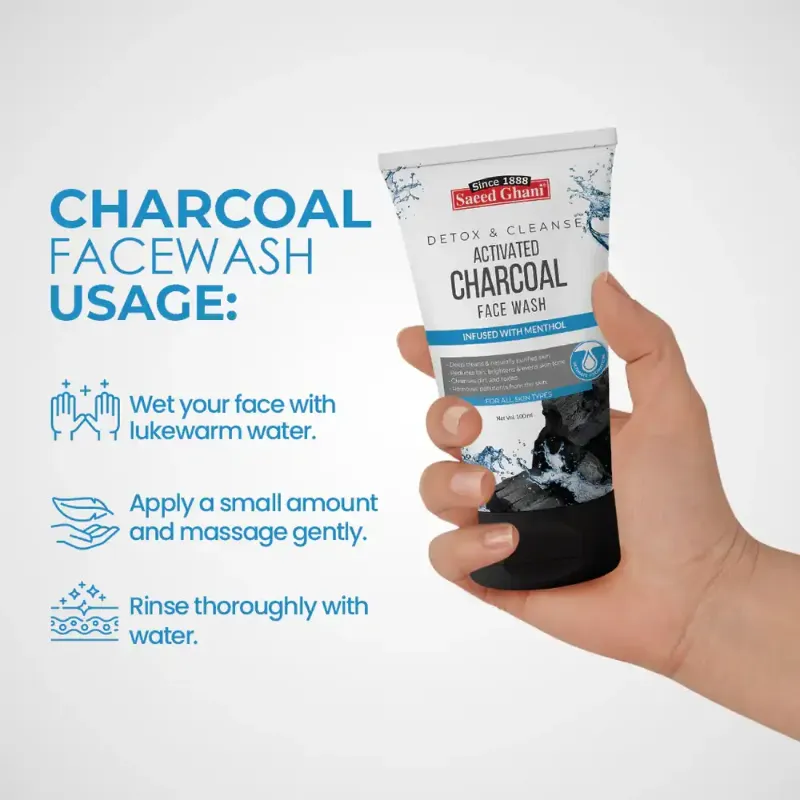 🆔 193 - Saeed Ghani - Activated Charcoal Face Wash (100ml) . . . . . . . . . . . . . . . . . . . . . . . . . . . . . . . . . . . . . . . . . . . . . . . . . . . . . . . . . . . . . . . . . . . . . . . . . . . . . . . . 🔴#Tags,(Activated Charcoal Face Wash, Deep Cleanse Face Wash, Oily Skin Care, Detox Face Wash, Purifying Skin Cleanser)