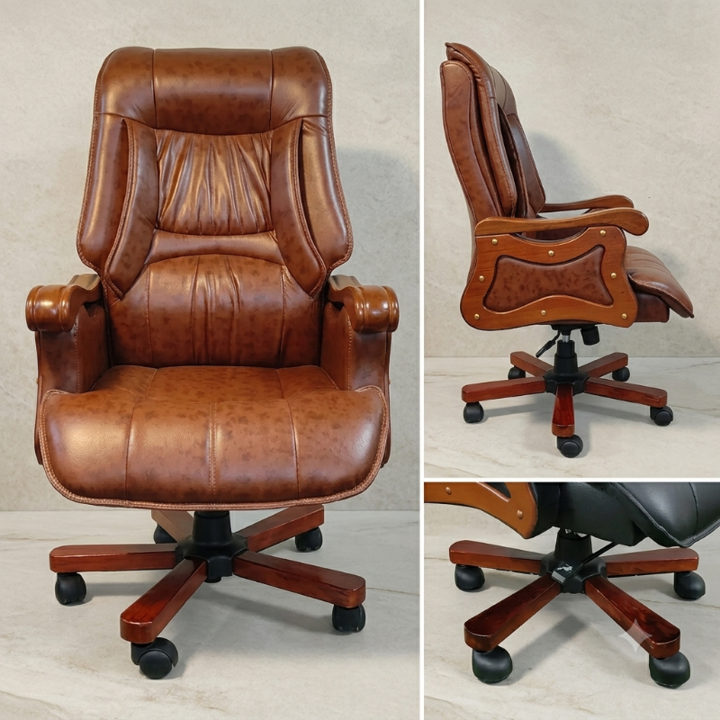 🆔 180 - Luxury Leather Executive Office Chair . . . . . . . . . . . . . . . . . . . . . . . . . . . . . . . . . . . . . . . . . . . . . . . . . . . . . . . . . . . . . . . . . . . . . . . . . . . . . . . . 🔴#Tags,(Executive Office Chair, Brown Leather Boss Chair, High Back Swivel Seat, Ergonomic Wooden Armrest Chair, Premium Director Desk Chair)