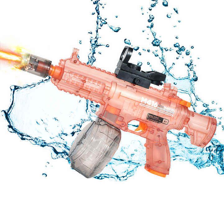 🆔 172 - M416 Electric Water Gun (Model-M416)  . . . . . . . . . . . . . . . . . . . . . . . . . . . . . . . . . . . . . . . . . . . . . . . . . . . . . . . . . . . . . . . . . . . . . . . . . . . . . . . . 🔴#Tags,(Electric Water Gun Toy, Automatic High Pressure Blaster, Transparent Water Gun, Rechargeable Summer Toy, Outdoor Water Battle)