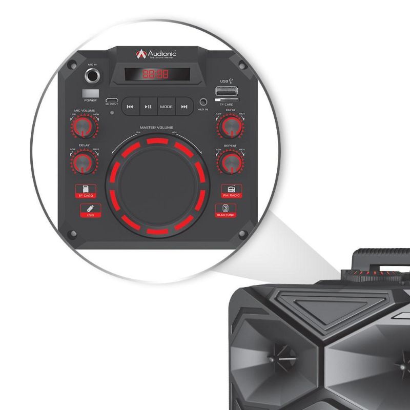 🆔 63 - Audionic MH-808 Plus Portable Speaker . . . . . . . . . . . . . . . . . . . . . . . . . . . . . . . . . . . . . . . . . . . . . . . . . . . . . . . . . . . . . . . . . . . . . . . . . . . . . . . . 🔴#Tags, (Wireless Rechargeable Karaoke Speaker, 8 Inch Woofer Speaker, HD Handheld Magic Voice Mic, Bluetooth TF Card USB AUX, Echo Delay Repeat Effects)