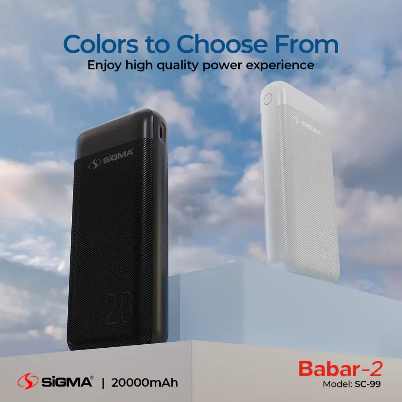π 830 - SiGMA BABAR-2 Power Bank 20,000mAh, 2.1A (SC-99)