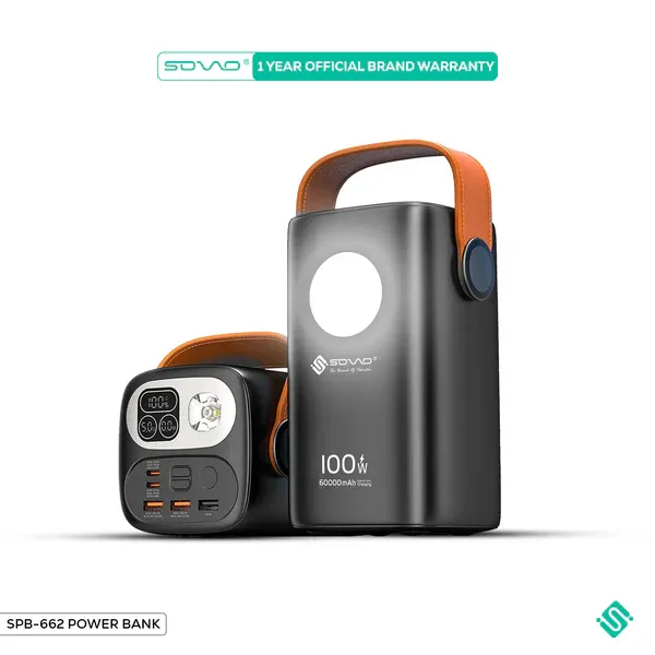 🆔 630 - SOVO MEGA Power Bank 60,000mah 100w (SPB-662)