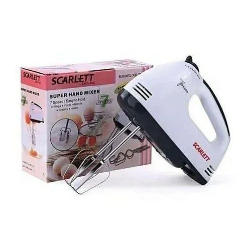 🆔 43 - Scarlett Electric Egg Beater & Hand Mixer (Model: HE-133) . . . . . . . . . . . . . . . . . . . . . . . . . . . . . . . . . . . . . . . . . . . . . . . . . . . . . . . . . . . . . . . . . . . . . . . . . . . . . . . . 🔴#Tags, (Kitchen Baking Hand Mixer, 7 Speed Egg Beater Machine, Cream Whipping Electric Tool, Dough Mixing Home Appliance, Lightweight Cooking Mixer)