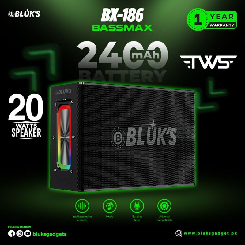 🆔 742 - BLUK's BASS Max Speaker (BX-186)