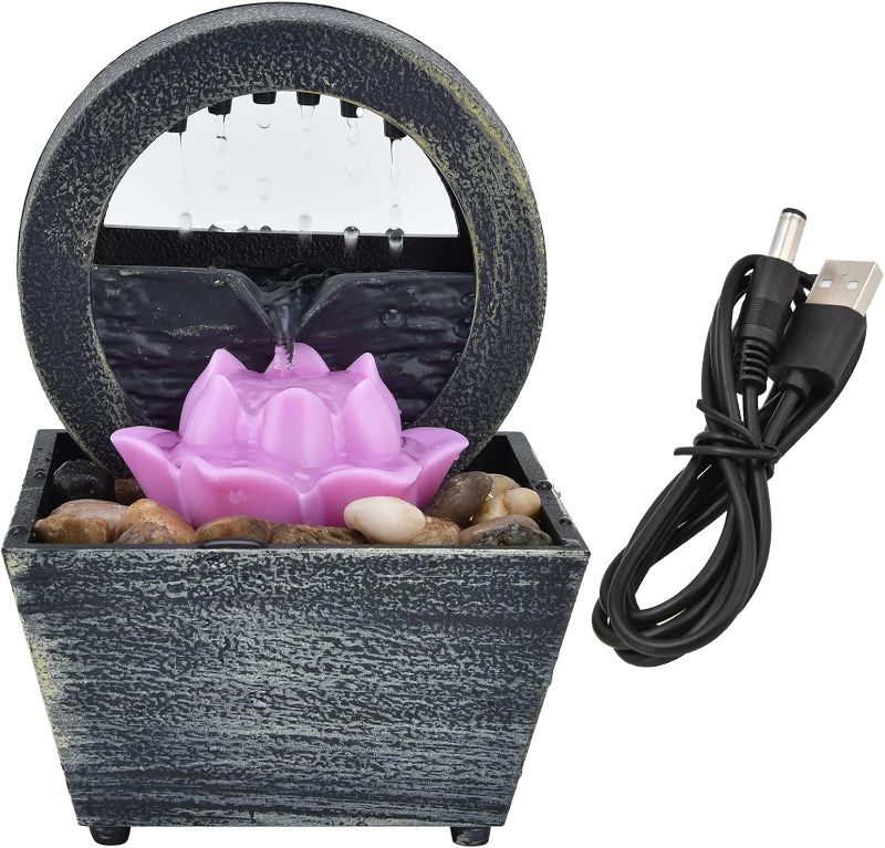 🆔 003 - Mini Desktop Indoor Fountain Waterfall with LED + Silent Pump . . . . . . . . . . . . . . . . . . . . . . . . . . . . . . . . . . . . . . . . . . . . . . . . . . . . . . . . . . . . . . . . . . . . . . . . . . . . . . . . 🔴#Tags, (Zen FengShui Indoor Decor, Waterfall Desk Ornament, LED Relaxation Fountain, Home Office Ambience, USB Portable Meditation)