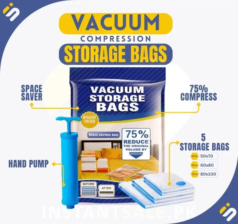 🆔 248 - Vacuum Storage 5-Piece  Bags with Travel Hand Pump . . . . . . . . . . . . . . . . . . . . . . . . . . . . . . . . . . . . . . . . . . . . . . . . . . . . . . . . . . . . . . . . . . . . . . . . . . . . . . . . 🔴#Tags,(Vacuum Storage Bags, Space Saving Bags, Clothes Compression Bags, Travel Organizer Set, Vacuum Seal Bedding Bags)
