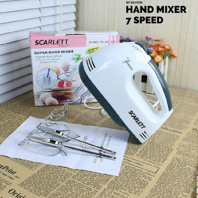 🆔 43 - Scarlett Electric Egg Beater & Hand Mixer (Model: HE-133) . . . . . . . . . . . . . . . . . . . . . . . . . . . . . . . . . . . . . . . . . . . . . . . . . . . . . . . . . . . . . . . . . . . . . . . . . . . . . . . . 🔴#Tags, (Kitchen Baking Hand Mixer, 7 Speed Egg Beater Machine, Cream Whipping Electric Tool, Dough Mixing Home Appliance, Lightweight Cooking Mixer)