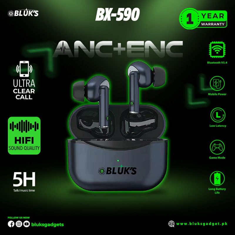 🆔 729 - BLUK's Earbuds (BX-590)