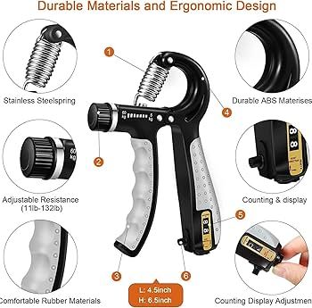 🆔 17 - AutoCounter Adjustable Hand Gripper (10-100kg) . . . . . . . . . . . . . . . . . . . . . . . . . . . . . . . . . . . . . . . . . . . . . . . . . . . . . . . . . . . . . . . . . . . . . . . . . . . . . . . . 🔴Tags: (Adjustable Resistance Gripper, Automatic Repetition Counter, Forearm Muscle Builder, Portable Hand Workout, Strength Training Gear)